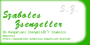 szabolcs zsengeller business card